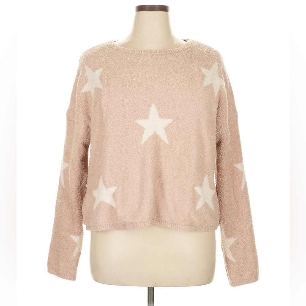 Pink and white Star Sweater